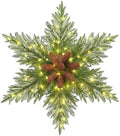 Norme 24 Inch Christmas Wreath Star with Light Front Door, Cedar by Norme