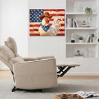 July 4th Patriotic Canvas Wall Art 4th of July USA Decorations Vintage American Flag Chicken Painting Roosters Chickens Picture Wall Decor Independence Day Home Decor 16x20in - Image 3