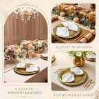 18 Pcs Antique Gold Charger Plate Set, 13 in Plastic Plate Bulk - Image 6