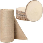 Tioncy 6 Pcs Burlap Table Runner Wood Slices Rustic Farmhouse Set,50ft - Image 2