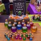 Suclain 30 Pcs Halloween Decoration Indoor, Glass Potion Bottles Set - Image 6