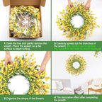 Artgar Front Door Wreath 26 Inch Spring/Summer Wreaths for Front Door - Image 3