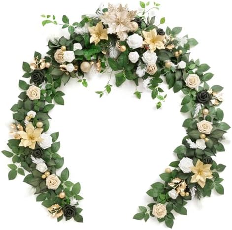 Ling's moment Christmas Artificial Flower Garland Wedding Arch 6 FT by LingsMoment