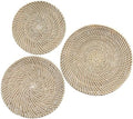 Laquedecraft Baskets Wall Decor Set of 3, Natural Handwoven Wicker by Laquedecraft
