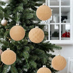 Garvee 25Pcs Flocked Christmas Ball Ornaments Set - Vintage Velvet Texture, Multi-Functional Holiday Decor - Image 7