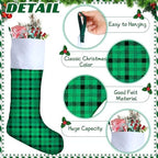 Maitys 5 Pcs Jumbo Christmas Stockings 43 Inch,Plaid Style,Multi Color - Image 3