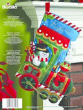 Bucilla Candy Express Christmas Stocking Felt Applique Kit, 86147 18-Inch, (418717) by Bucilla