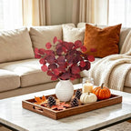 Fall Decor Artificial Eucalyptus Plant with Vase Autumn Leaf for Home Decor - Image 2