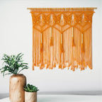 Youngeast Macrame Wall Hanging Boho Room Decor Butterfly Woven Wall Tapestry Chic Art Tassel Decoration for Backdrop Bedroom Nursery Dorm Classroom 35”W X 39”H (Orange) by Unknown
