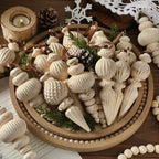 Yunlly 18 Pcs Neutral Christmas Ornaments Ivory Xmas Tree Decor - Image 5