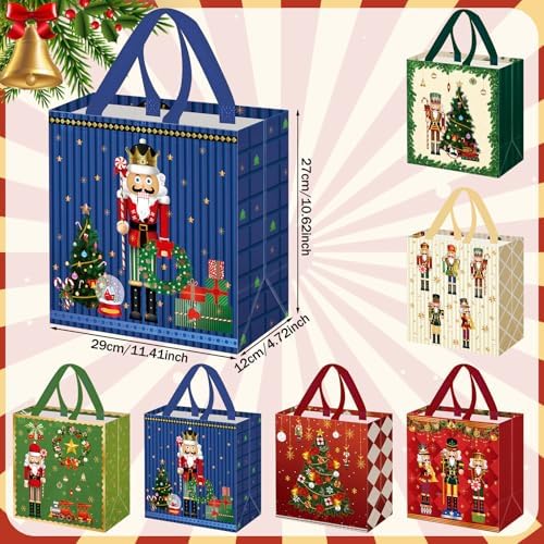 Wesnoy 48 Pcs Large Christmas Nutcracker Gift Bags Bulk with Handles - Image 2