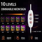 Ghost Halloween Neon Sign, Dimmable Pumpkin & Bat Neon Signs for Wall Decor - Image 3