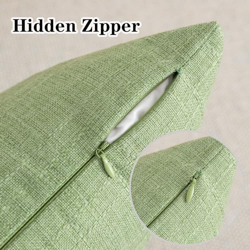 Kevin Textile Outdoor Waterproof 26”x26” Pillow Covers 2 Pack, Sage Green - Image 3