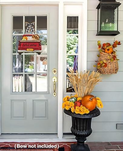 Interchangeable Welcome Sign for Front Door Red Farmhouse Truck Decor Hanging Sign with 11 Interchangeable Seasonal and Holiday Decor Signs 12x14 in. (Country Rustic) - Image 4