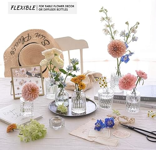 SUPMIND 24pcs Glass Bud Vase Set, Clear Small Flower Vases for Centerpieces - Image 4