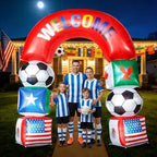 Leyndo 10 ft Giant International Flag Inflatable Archway Decorations 2026 World Soccer Blow up Decorations with Country Flag, LED Lighted 2026 Soccer Inflatables for Yard Garden Lawn Outdoor - Image 6