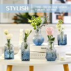 24PCS Mini Bud Vases As Wedding Centerpieces for Tables,Clear Bud Vases for Flowers,Small Flower Vases Suitable for Birthday Party,Anniversary,Wedding Reception,Baby Shower (Blue) - Image 4