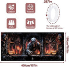 Halloween Garage Door Banner 6x13 FT, Skeleton Pumpkin Outdoor Garage Cover - Image 2