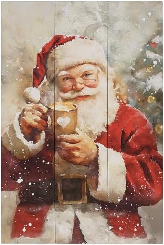 Simply Said, INC Santa Claus Hot Chocolate Rustic Pallets 16 x 10.5 inch Wood Sign, Christmas Winter Decor Art, Made in USA, RUS1567 by SimplySaidINC