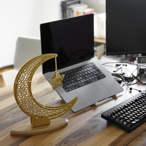 Metal Crescent Moon and Star Ramadan Table Stand, Ramadan Centerpiece, Housewarming Islamic Decorations for Home, Ramadan Decoration for Door, Eid Décorations by iwaconcept