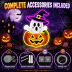Halloween Neon Sign, Dimmable Cute Ghost Pumpkin LED Lights for Wall Decor - Image 5