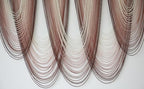 Macrame Wall Hanging Dip Dyed Pink Boho Yarn Fiber Wall Art 57" W x 41" L - Image 5