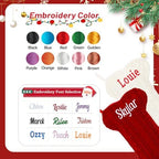 Personalized Dog Christmas Stockings, Custom Embroidered Knit Bone Shape - Image 2