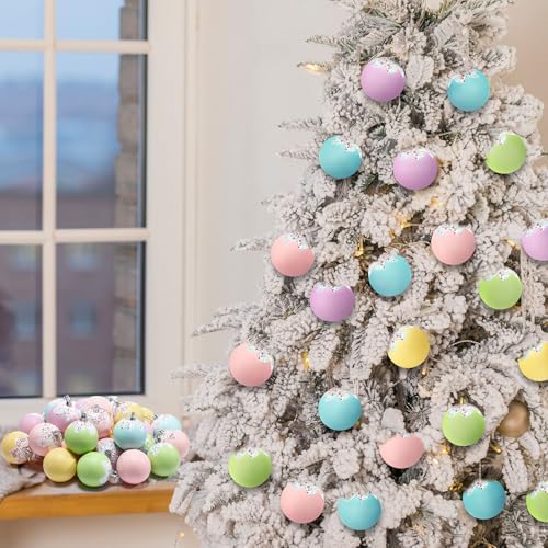 Gejoy 30 Pcs Candy Land Christmas Ornaments 2.36'' Sprinkles Candy Balls - Image 4
