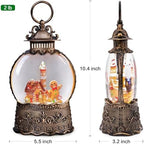 Christmas Snow Globes Lantern, Gingerbread Man Musical Snow Globes with Swirling Glitter Effects, USB/Battery Powered with 6-Hour Timer, Christmas Decorations - Image 4