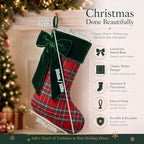Thiccywoov 3 Pack Tartan Plaid Christmas Stockings 20'', Red, Green - Image 5