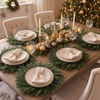 Christmas Placemat Set of 12 Artificial Norfolk Wreath Charger - Image 4