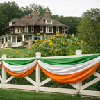 3Pack St Patrick's Day Bunting Flags 2x20 Ft Irish Green White Orange Stripe Banner Ireland Patriotic Half Fan Flag Decor Outside Garden Porch - Image 5
