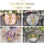 Holiday Parties Napkin Rings Set of 200, 2 Colors in 1 (Brushed Gold Silver), Reusable Adjustable Napkin Bands for Parties, Wedding, Fathers' Day Table Decor, Waterproof Tear-Proof Great Gift Idea - Image 2