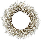 Yawwind 20 Inches White Winter Wreath Winter Wreaths for Front Door White Berry Wreath for Farmhouse Indoors Outside Kitchen Wall Porch Christmas Winter by Yawwind