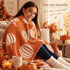 Buryeah Fall Pumpkin Knit Throw Blanket, 50 x 60 Inch - Image 5