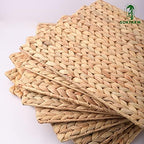 Water Hyacinth Rectangular Placemats Set of 8, 17 x 12 Inch Woven Rattan Table Mats for Dining Table, Heat Resistant Wicker Place Mats for Rectangular Tables, Boho Farmhouse Kitchen Decor - Image 3