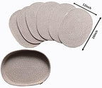 Oval Cotton Rope Placemat Set (7, Taupe Mix) - Image 6