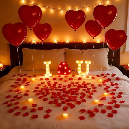 I Love You Sign Light Up Letters, Proposal Decorations Kits Romantic Night - Image 5