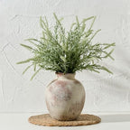 SIDUCAL Ceramic Decorative Flower Vase | 7.48 Inch Pottery Rustic Farmhouse Boho Vase for Home Decor, Table, Living Room, Bathroom, Coffee Desk, Shelf, Mantel Decoration, Wedding, Terra - Image 5