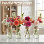 TBWIND Mason Jar Vases for Centerpieces, 12PCS Clear Glass Flower Vase - Image 6