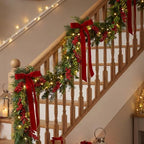 6 ft Christmas Norfolk Pine Garland Artificial Red Berry Garland - Image 5