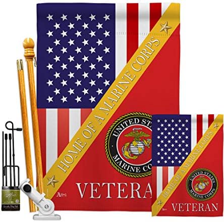 Home of Marine Corps Garden House Flag - Kit Armed Forces USMC Semper Fi United State American Military Veteran Retire Official - Decoration Banner Small Yard Gift Double-Sided Made in USA 28 X 40 by Unknown