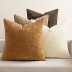 MIULEE Soft Decorative Chenille Fall Pillow Covers Brown 20x20 Pack of 4 by MIULEE