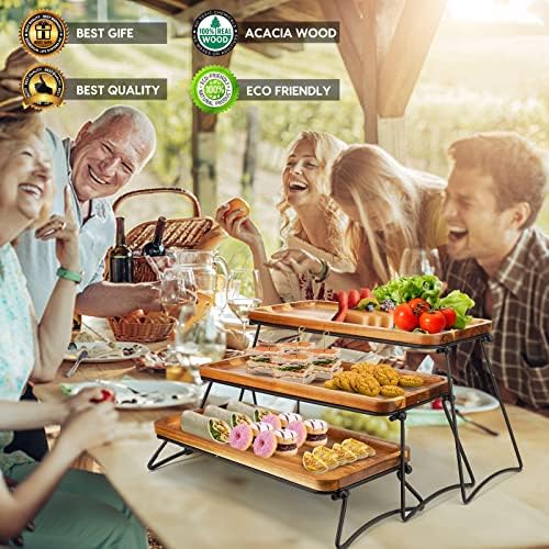 Manspdier Middle Size 3 Tier Cupcake Stand & Towers Serving Tray for Party - Image 3
