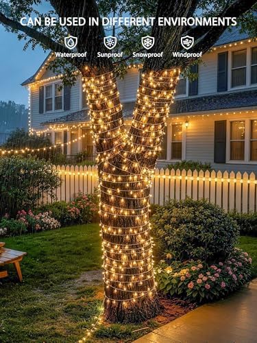 JMEXSUSS 400 LED RGB String Lights Indoor for Bedroom Plug in - Image 7