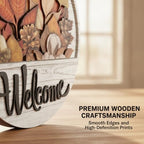 16 Pcs Interchangeable Front Door Welcome Sign, Magnetic Wood Hanging Decor - Image 3
