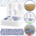 6 Pcs Small Blue and White Vases Chinoiserie Porcelain Vase, Novelty - Image 3