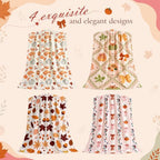 4 Pack Fall Throw Blankets Bulk 50 x 60 Autumn Flannel Blanket - Image 5