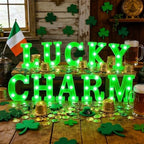 Aurelema Sukkot Large LED Letter Sign LED Lights, Lucky Charm, 8.27 Inches by Aurelema
