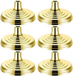 Leinuosen 6 Pcs Flag Holder Stand FlagPole Stand Flag Pole Base for Indoor Outdoor 1.3/1.1 Inch Diameter Flagpole Garden House Classroom Churches Meeting Party Flags Banner (Gold) by Leinuosen